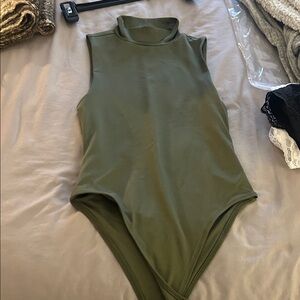 Forever 21 Olive Green Turtleneck Bodysuit